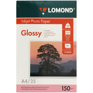 Бумага Lomond - А4 - Для струйных принтеров - 150г/м2 - 25 листов