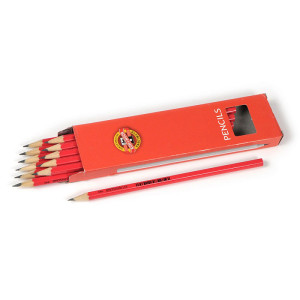 Карандаш чернографитный  Koh-I-Noor Alpha - B - Заточен - Красный