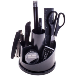 Набор настольный OfficeSpace - 12 предметов - Пластик - Черный Набор настольный OfficeSpace - 12 предметов - Пластик - Черный