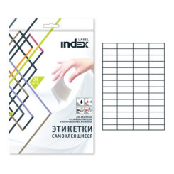Наклейки бумажные самоклеящиеся - INDEX Label - А4 -  100 листов