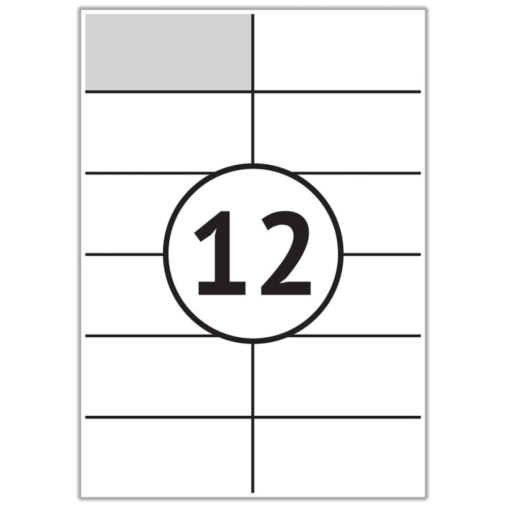 Наклейки бумажные OfficeSpace - А4 - 25 листов - 105*48 мм - 12 шт на листе Наклейки бумажные OfficeSpace - А4 - 25 листов - 105*48 мм - 12 шт на листе