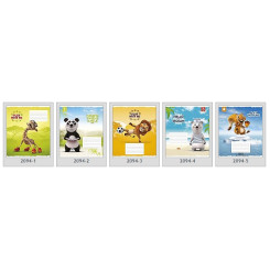 Тетрадь на скобе Школярик - 12 листов - Линия