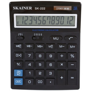 Калькулятор Skainer SK-222 - 12-разрядный - Черный