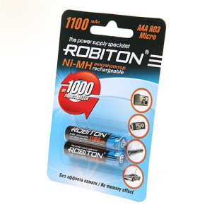 Батарейка аккумуляторная Robiton - ААA - 1,2В - 1100 мАч
