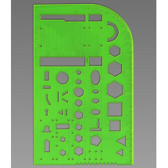 Трафарет студенческий Стамм ТТ81 - Линейка 15 см - Транспортир 90° Трафарет студенческий Стамм ТТ81 - Линейка 15 см - Транспортир 90°