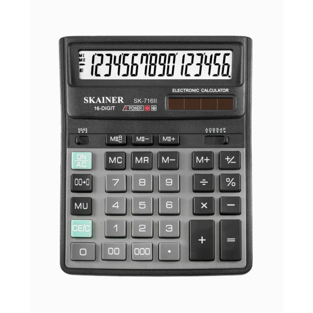 Калькулятор бухгалтерский настольный Skainer Electronic SK-716 - 16 разрядный Калькулятор бухгалтерский настольный Skainer Electronic SK-716 - 16 разрядный