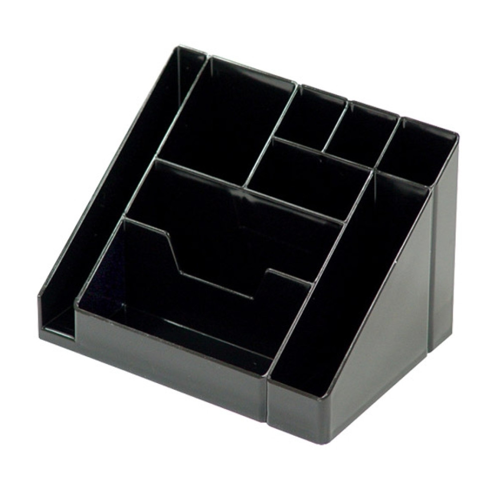 Подставка канцелярская Каскад - 9 отделений - Черная Подставка канцелярская Каскад - 9 отделений - Черная