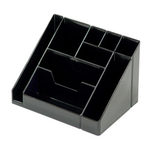 Подставка канцелярская Каскад - 9 отделений - Черная