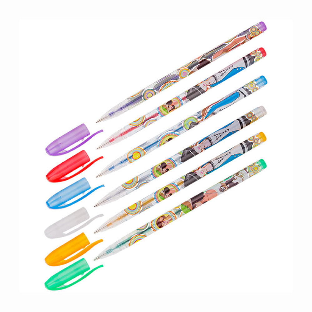 Набор ручек гелевых ArtSpace - 0,8 мм - 6 цветов Набор ручек гелевых ArtSpace - 0,8 мм - 6 цветов