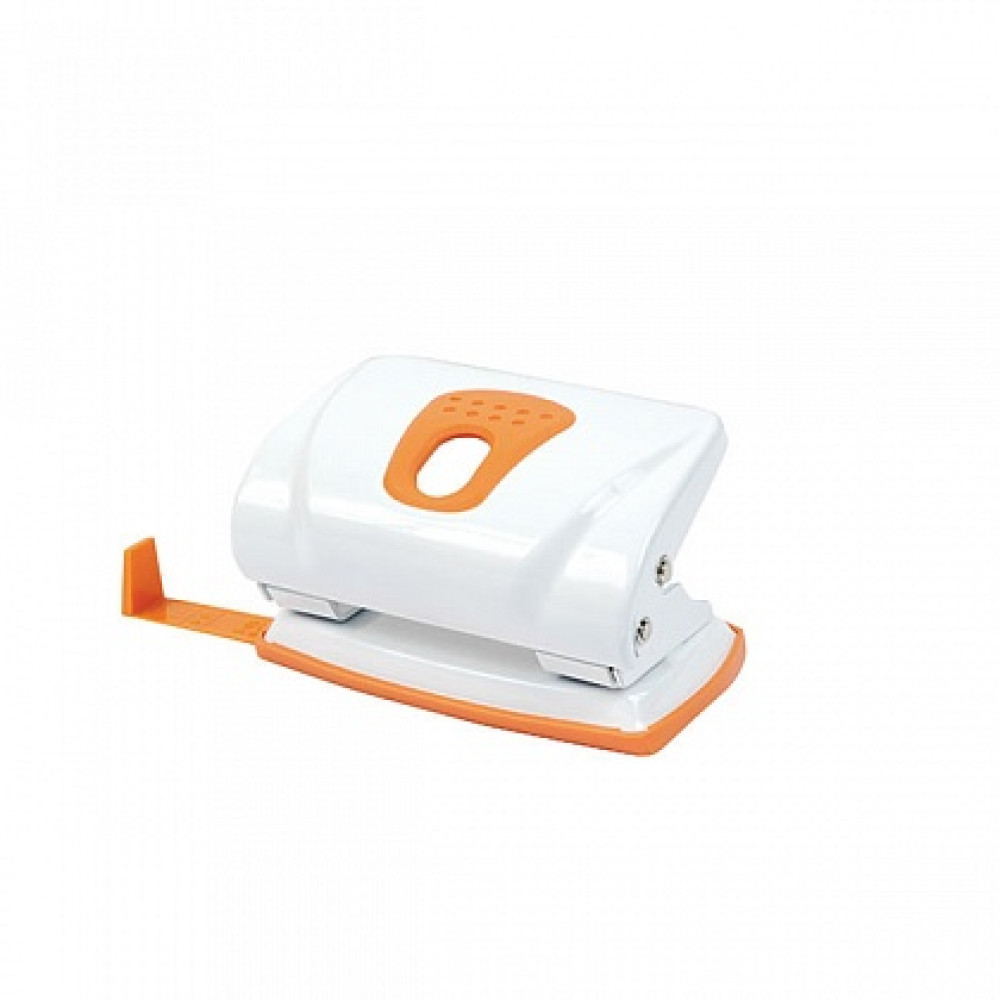 Дырокол металлический Eagle Moderna - 20 листов - Бело-оранжевый Дырокол металлический Eagle Moderna - 20 листов - Бело-оранжевый