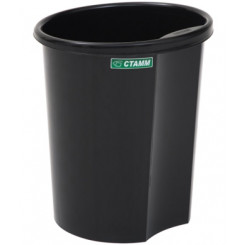 Корзина для бумаг Стамм - 12 л - черная Корзина для бумаг Стамм - 12 л - черная