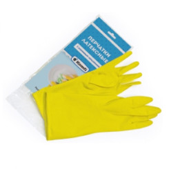 Перчатки латексные Komfi - С хлопковым напылением - XL - Желтые Перчатки латексные Komfi - С хлопковым напылением - XL - Желтые