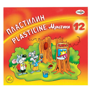 Пластилин Гамма Мультики - 12 цветов - 240 г