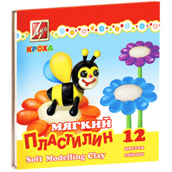 Пластилин Луч Кроха - 198 г - 12 цветов - Со стеком