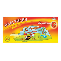 Пластилин Гамма Мультики - 6 цветов - 120 г