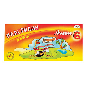 Пластилин Гамма Мультики - 6 цветов - 120 г