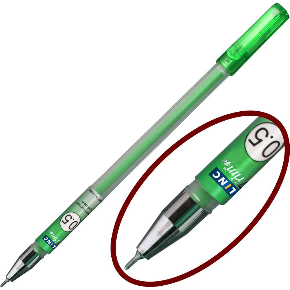 Ручка гелевая Trim Linc - Зеленая Ручка гелевая Trim Linc - Зеленая
