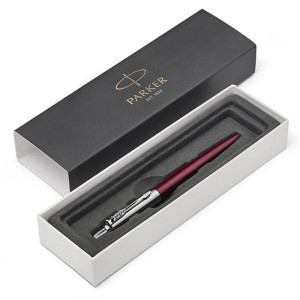 Ручка шариковая Parker Jotter Portobello Purple - Металлическая - Синяя