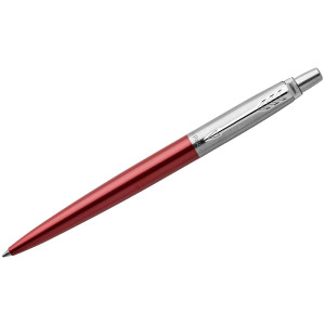 Ручка подарочная автоматическая Parker Jotter Kensington Red - Красный, хром - Синяя