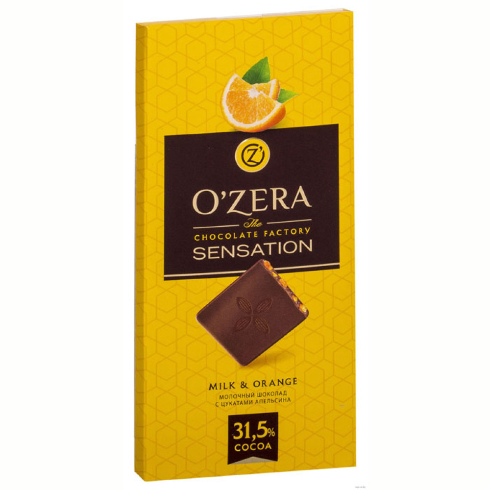 Шоколад молочный O'Zera. Milk Orange - 100 г Шоколад молочный O'Zera. Milk Orange - 100 г