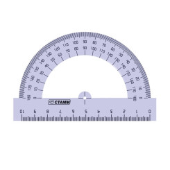 Транспортир пластиковый 10 см - Тонированный Транспортир пластиковый 10 см - Тонированный