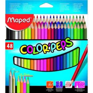 Карандаши цветные Maped Color Peps - 48 цветов - Треугольные
