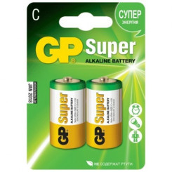 Батарейки алкалиновые GP Super LR14 14A - C - 1,5В - 2 штуки