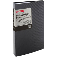 Визитница пластиковая - 96 карточек - Черная Визитница пластиковая - 96 карточек - Черная