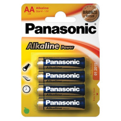 Батарейки алкалиновые Panasonic - LR6 - АА - 1,5В - 4 штуки