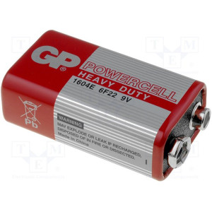 Батарейка Powercell 6F22 1604E - Крона - 9В - 1 штука