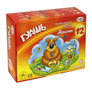 Гуашь Мультики - 12 цветов - 20 мл