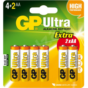 Батарейки алкалиновые GP Super LR6 - АА - 1,5В - 6 штук