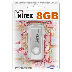 USB-флеш-накопитель Mirex Swivel White - 8Gb