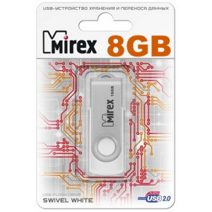 USB-флеш-накопитель Mirex Swivel White - 8Gb