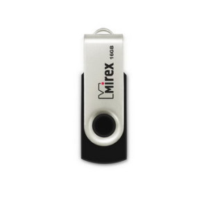 USB-флеш-накопитель Mirex Swivel Rubber Black - 16Gb