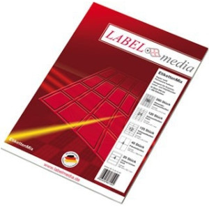 Наклейки Labelmedia - А4 - 38*21.5 мм - 65 шт - 100 листов
