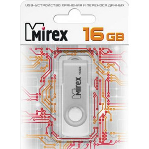 USB-флеш-накопитель Mirex Swivel White - 16 ГБ - Белый