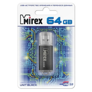 USB-флеш-накопитель Mirex Unit Black - 64 ГБ - Черный
