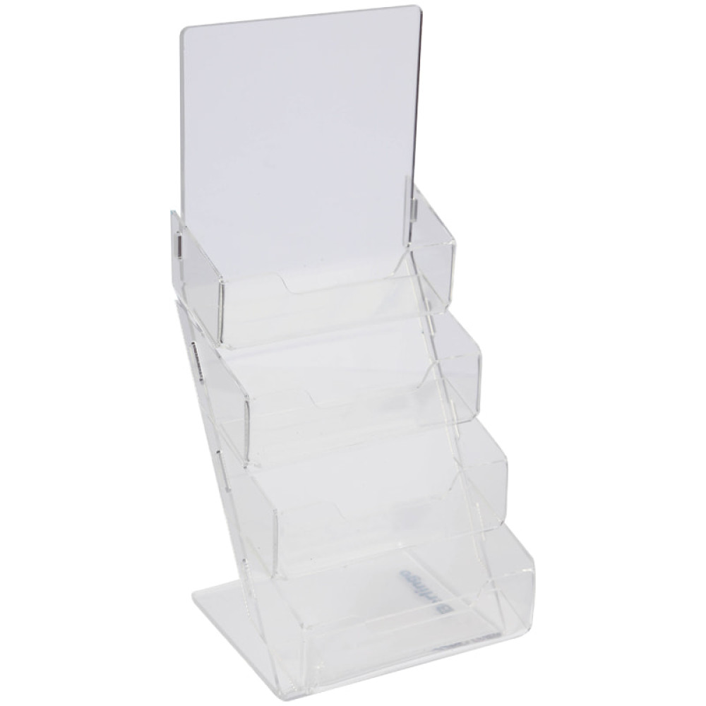Подставка для визиток Berlingo - Прозрачная - 4 секции Подставка для визиток Berlingo - Прозрачная - 4 секции