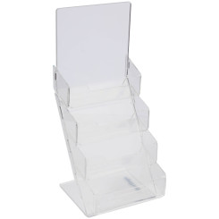 Подставка для визиток Berlingo - Прозрачная - 4 секции Подставка для визиток Berlingo - Прозрачная - 4 секции