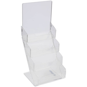 Подставка для визиток Berlingo - Прозрачная - 4 секции