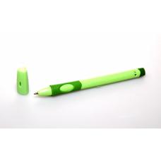 Ручка Stabilo LeftRight - Шариковая - Для левшей - Корпус зеленый- Треугольный - Резиновый упор - Синяя  