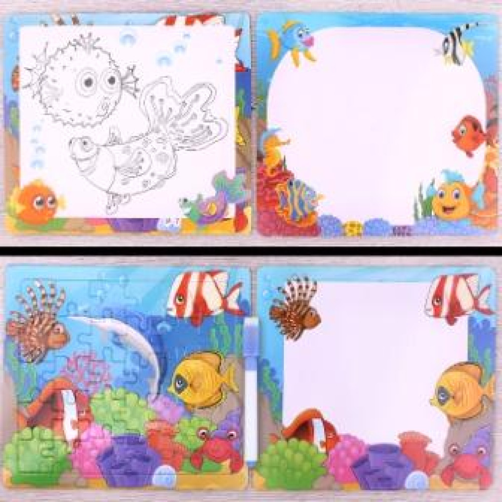 Набор для детей - Пазл - Раскраска - Доска для рисования Набор для детей - Пазл - Раскраска - Доска для рисования