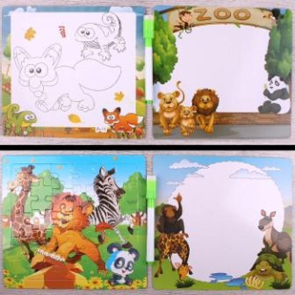 Набор для детей - Пазл - Раскраска - Доска для рисования Набор для детей - Пазл - Раскраска - Доска для рисования