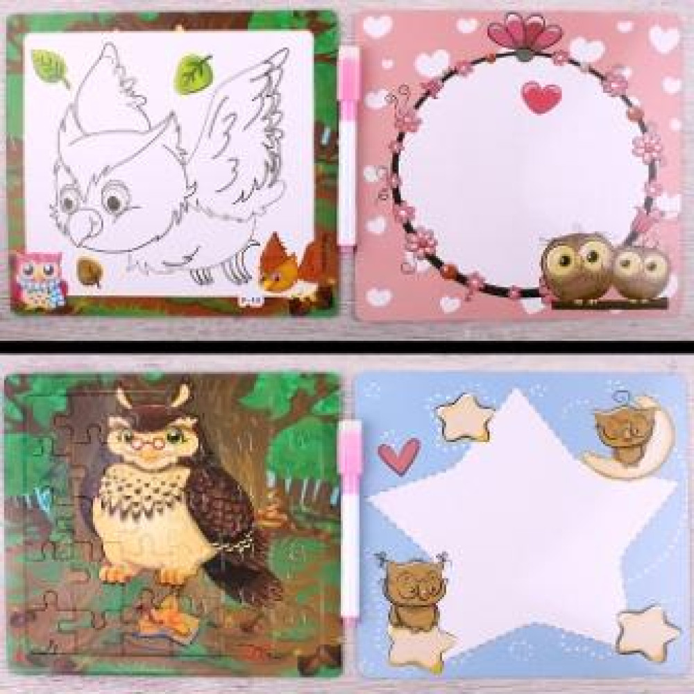 Набор для детей - Пазл - Раскраска - Доска для рисования Набор для детей - Пазл - Раскраска - Доска для рисования