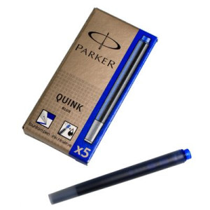 Чернильные капсулы Parker Quink S0116240 - 5 шт - Синие