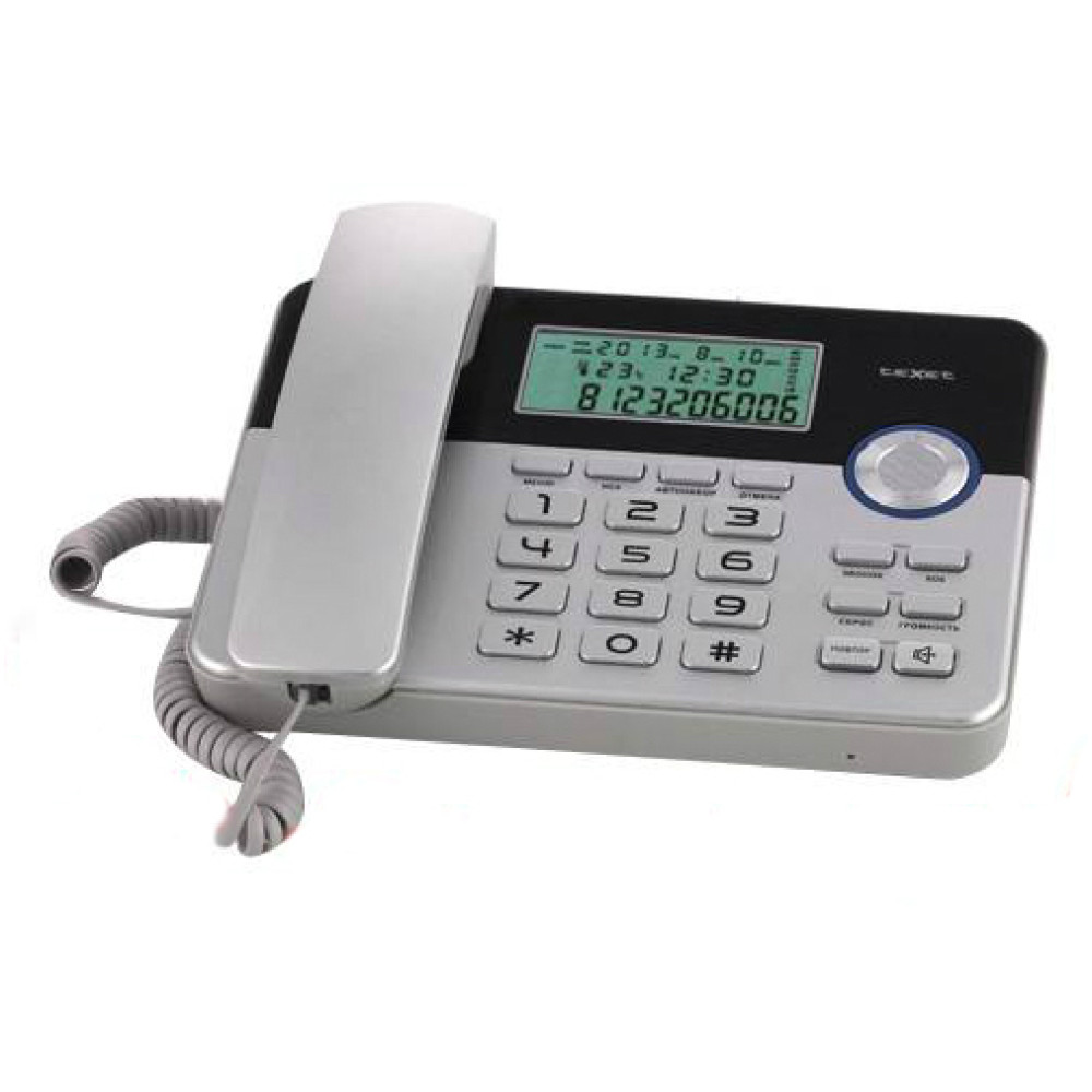 Телефон проводной teXet TX-259 - Черный с серебром Телефон проводной teXet TX-259 - Черный с серебром