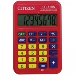Калькулятор Citizen LC-110NRD - Карманный - 8 разрядов - Питание от батарейки - Красный