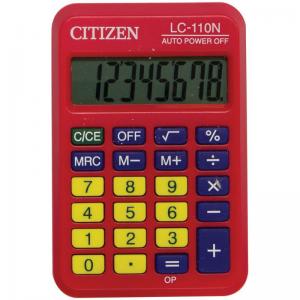 Калькулятор Citizen LC-110NRD - Карманный - 8 разрядов - Питание от батарейки - Красный