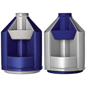 Настольная подставка Стамм Mini Desk - вращающаяся - серый металлик/синий